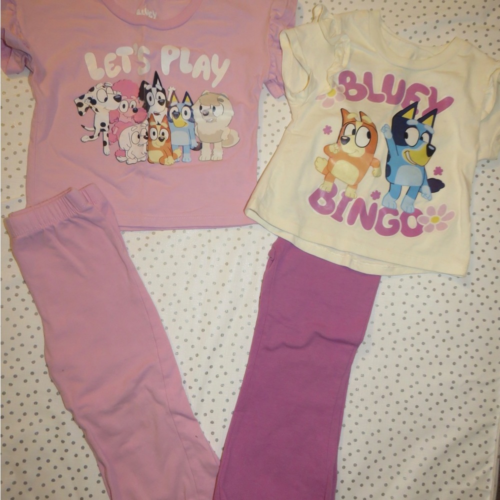Toddler Girl Bluey Set - Pink and Purple